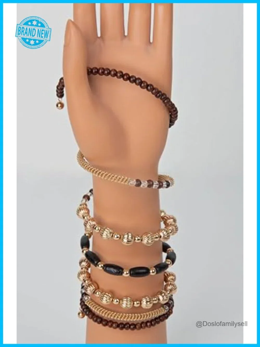 Handmade Multi-Color Beaded Coil Bracelet – Adjustable Boho Wrap Cuff Stackable